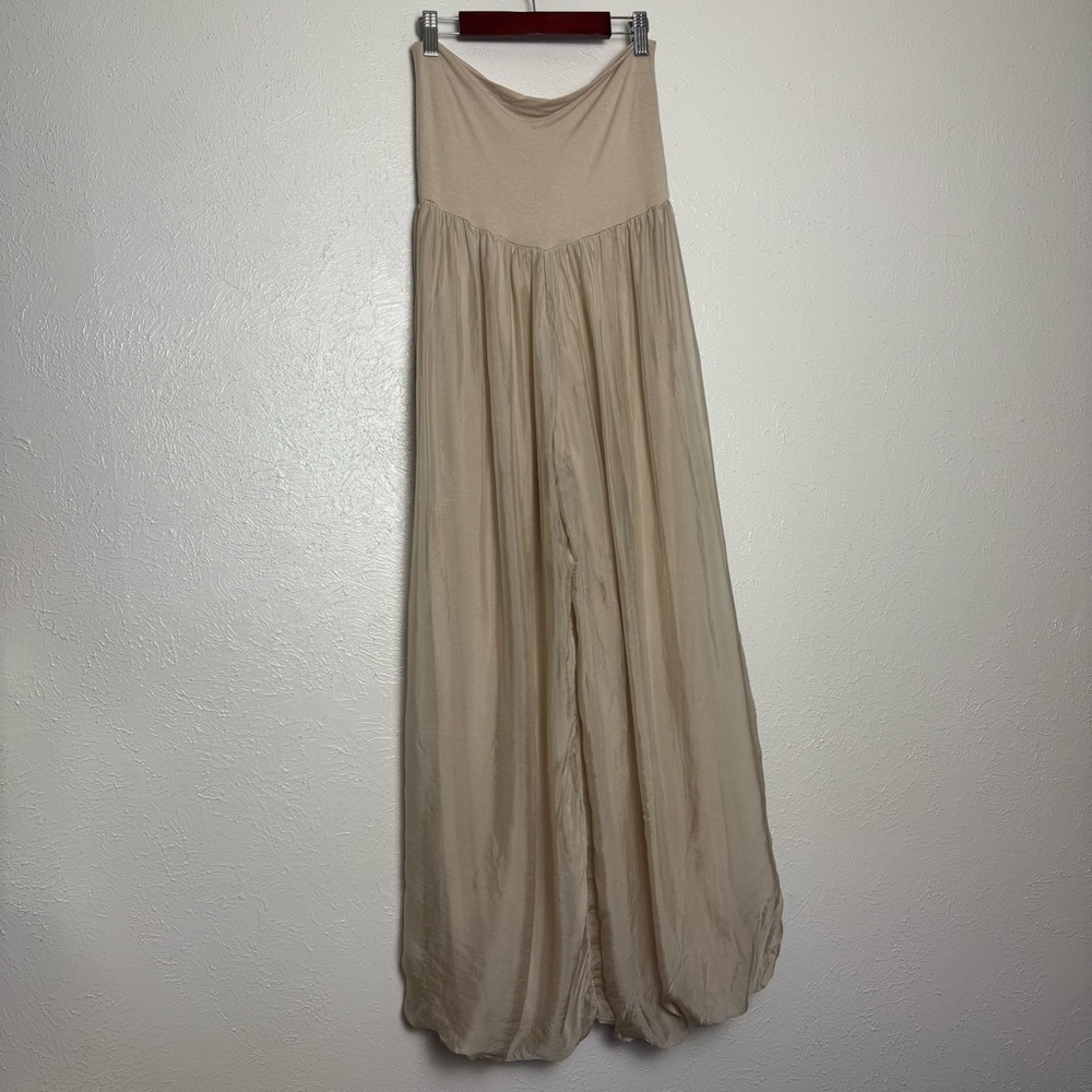Elegant Cream Wide Leg Jumpsuit